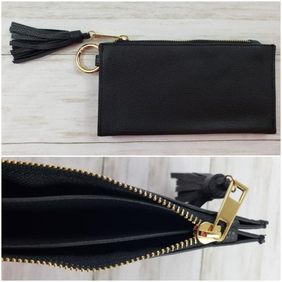New Women's Simple Tassel Zippered Wallet - Picture 2 of 4